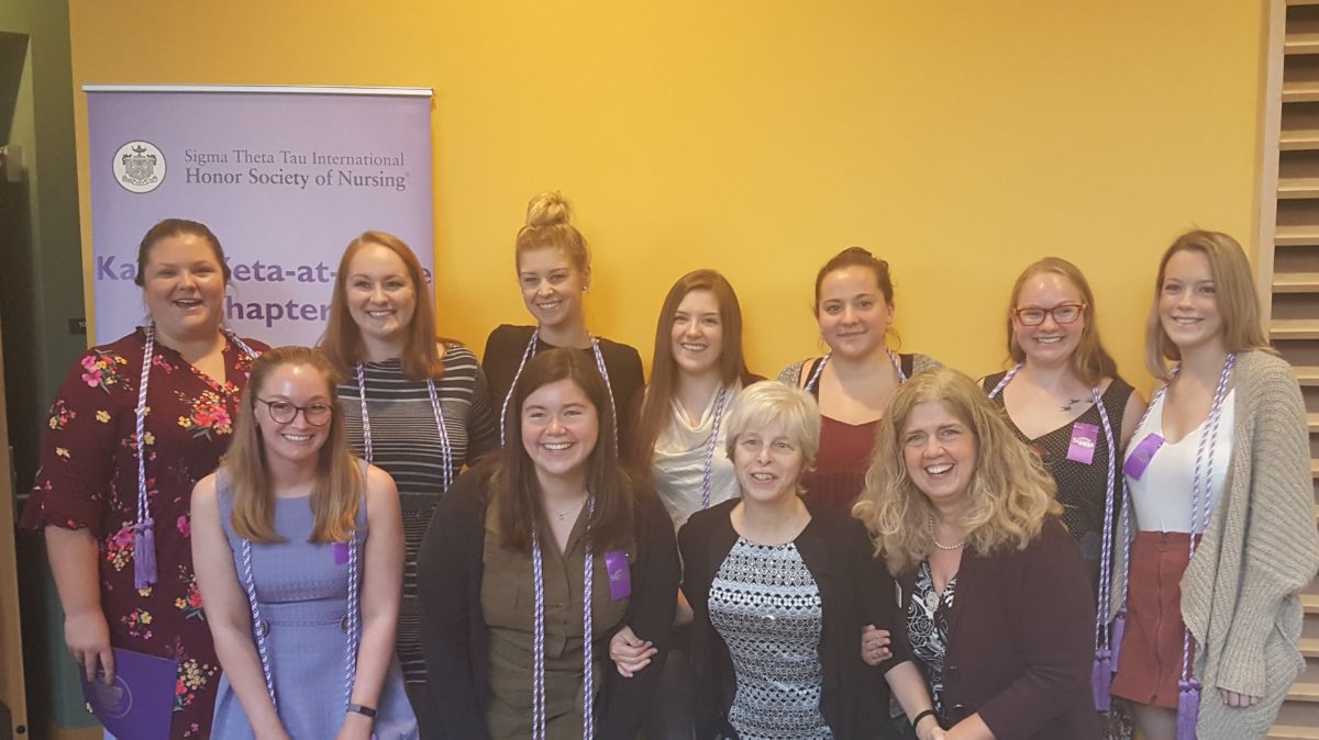 Saint Joseph's College of Maine nursing students at induction ceremony