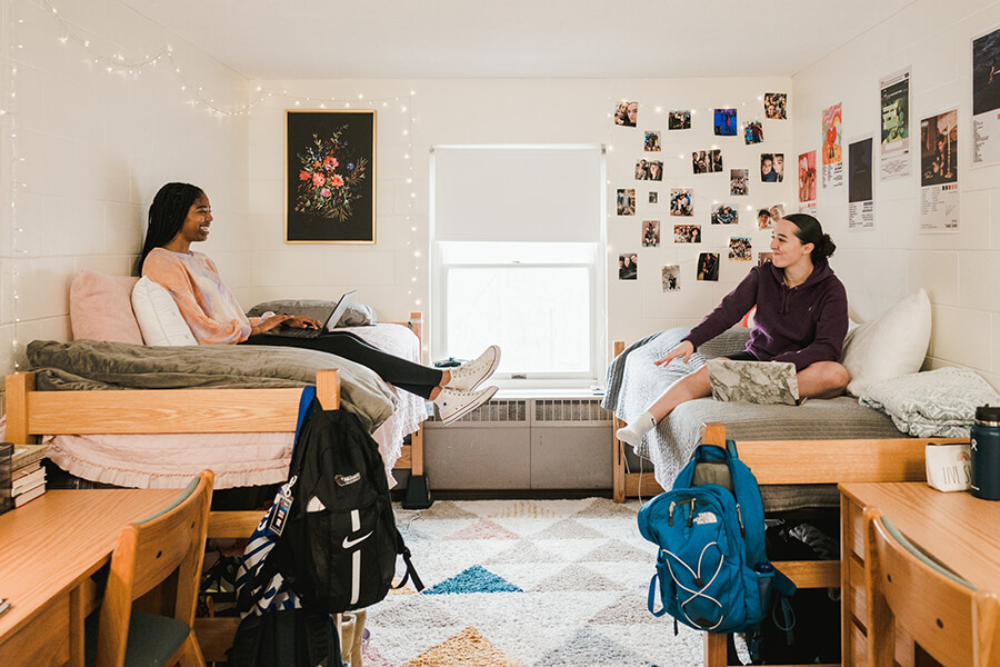 Residential Living 2 female roommates in their dorm room