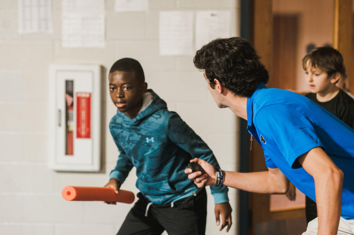 Sport and Exercise Science Programs 1 Sport and exercise science student works with area fifth graders on fitness.