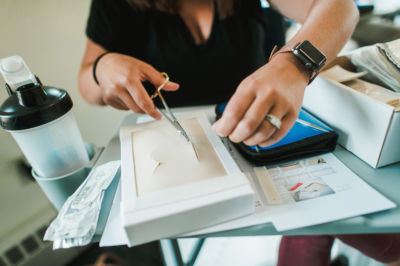 American Nurses Association Tuition Discount 1 FNP student practices suturing