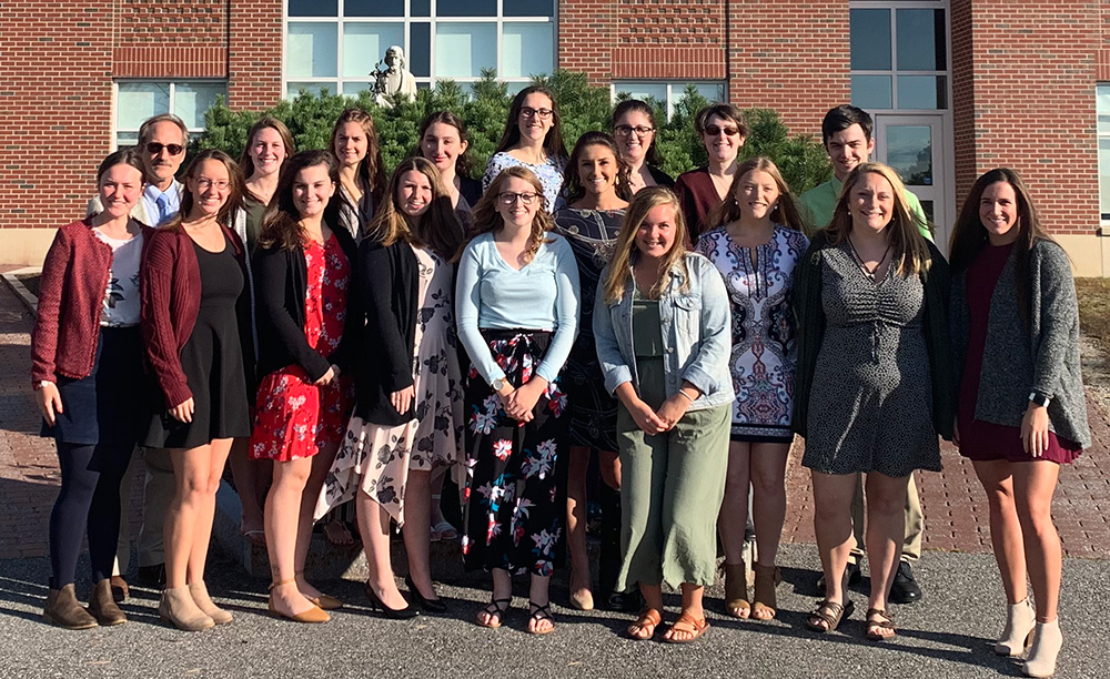 New Members Inducted into the Delta Epsilon Sigma National Scholastic Honor Society at Saint Joseph’s College 1 group photo of the 2019 Delta Epsilon Sigma Honor Society Inductees