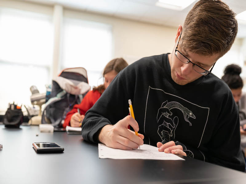 Student in Mark Green's lab