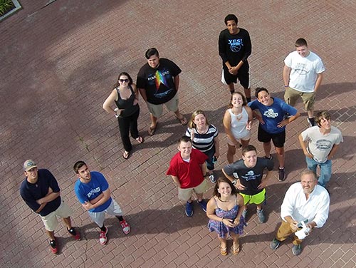 Communication students take to the skies with video-capturing drone. 1 media-production-class-by-john-hufstader