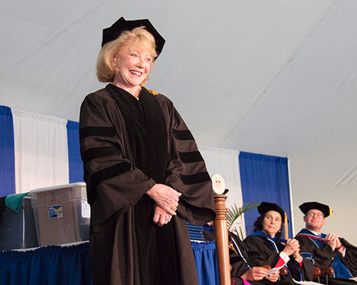Jeanne Donlevy Arnold earns honorary degree 2017