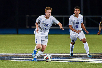 Admissions Office to Host Fall Events 2 Men's soccer team plays on the turf field