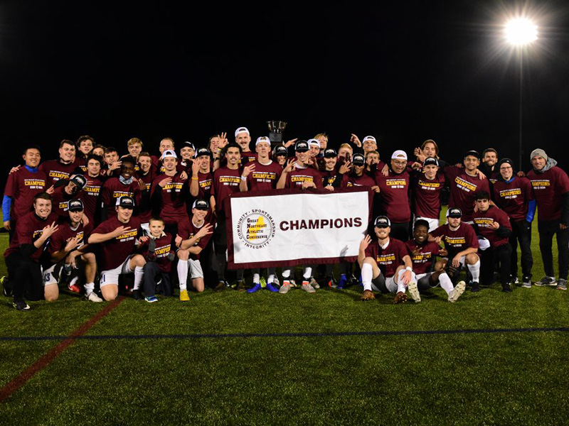 Mens Soccer Team won GNAC Champions