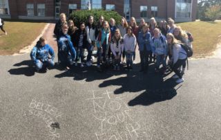 Saint Joseph's College students who walked out of class to raise awareness about sexual violence