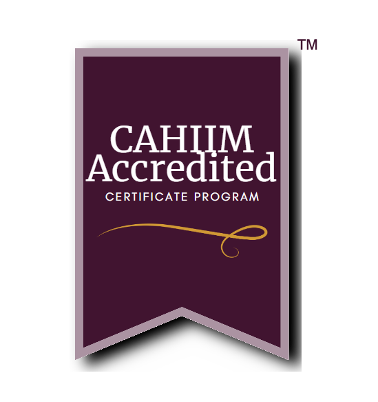 Health Administration, Bs 2 CAHIIM accredited certificate program logo