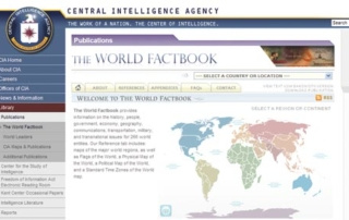 Beyond Google: Searching For Accuracy 4 A screenshot of the CIA World Factbook webpage features menu options and a world map. The page includes links to publications, the Factbook, and various CIA resources for those searching for accuracy beyond Google. Saint Joseph's College of Maine