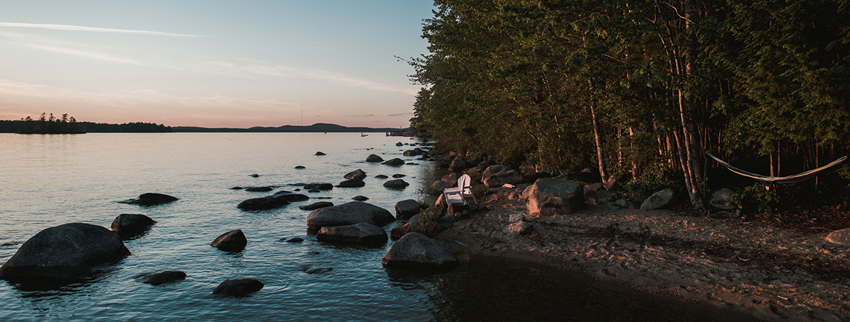 Cp-Lakefront Saint Joseph's lakefront on Sebago Lake