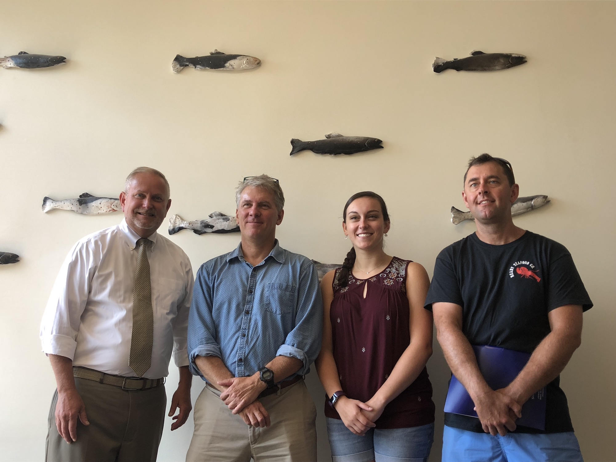 Saint Joseph’s College Of Maine Scientists Contribute To Unique Industry-Higher Education Lobster Research Collaboration 4 President-James-Dlugos-Dr.-Steve-Jury-Katie-Pellitier-Curt-Brown