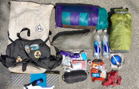 Gear That Effie Drew '15 Carried Gear that Effie carried, including a tent, sleeping bag, water bottles, and bug spray.