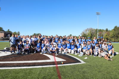 Group photo of the alumni lacrosse players