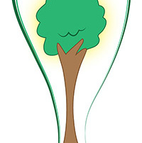 Illustration of a green tree inside a lightbulb shape, symbolizing eco-friendly ideas and sustainability through innovative energy solutions. Saint Joseph's College of Maine