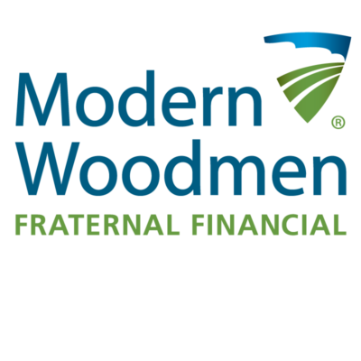 Logo of Modern Woodmen Fraternal Financial with a shield emblem featuring stylized landscapes. Saint Joseph's College of Maine