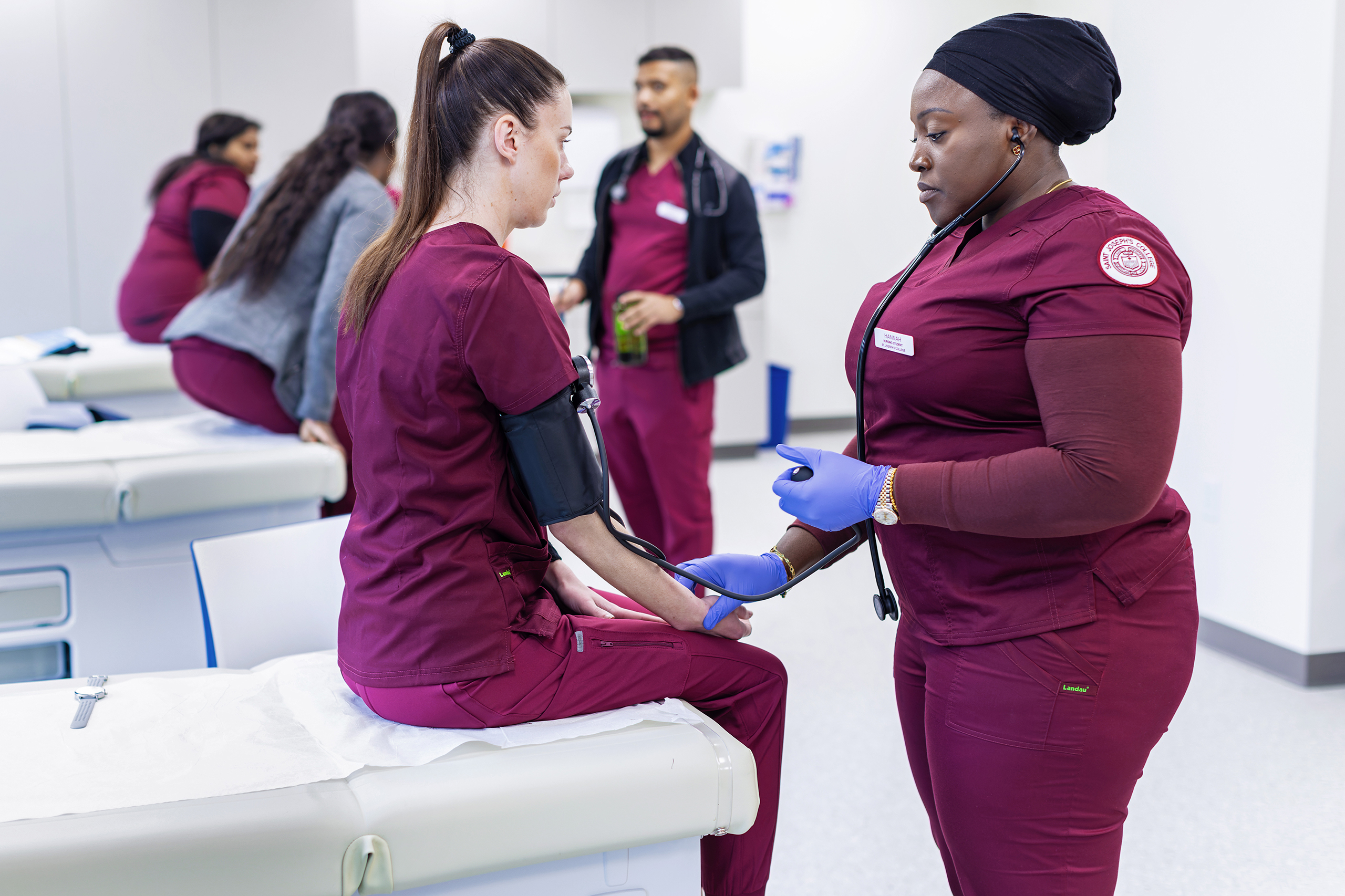 Np_8298_Sim_Lab Nursing students practice skills in new Simulation Labs.