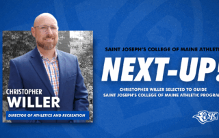 Willer Selected To Guide Sjc Maine Monks Athletic Program 6 Christopher Willer, newly selected Director of Athletics and Recreation, is featured in a graphic announcing his role with the SJC Maine Monks Athletic Program at Saint Joseph’s College of Maine. Saint Joseph's College of Maine