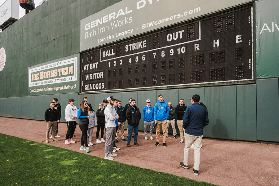 Recreational facilities management class field trip to Hadlock field.