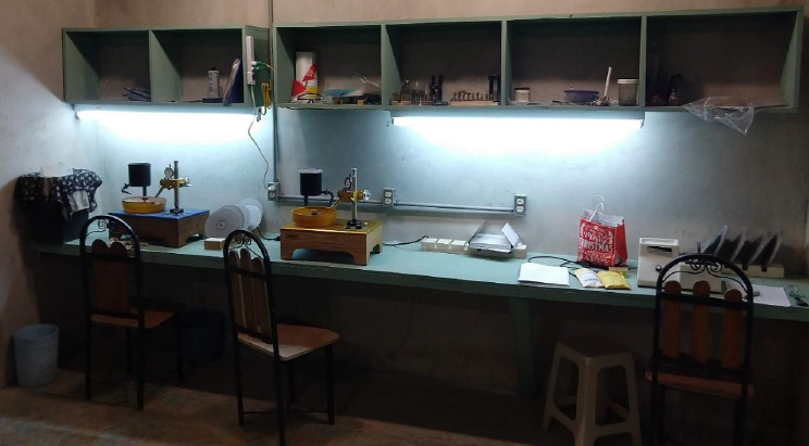 gem cutting lab in Haiti