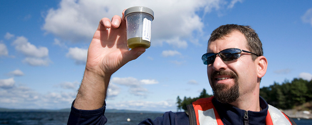 sediment sample from Sebago Lake