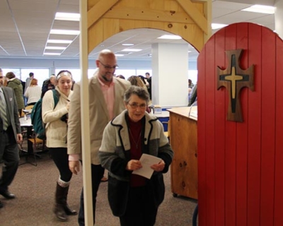 sr sylvia others going through door of mercy