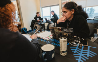 Students studying in the Academic Center for Excellence (ACE)