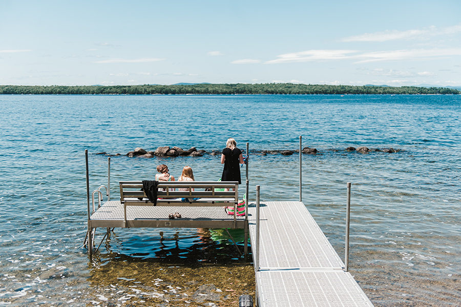 Summer-Slider3 students on the dock during the summer