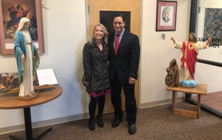 Vinnie and Alina Palange donate religious statues to Healy Chapel